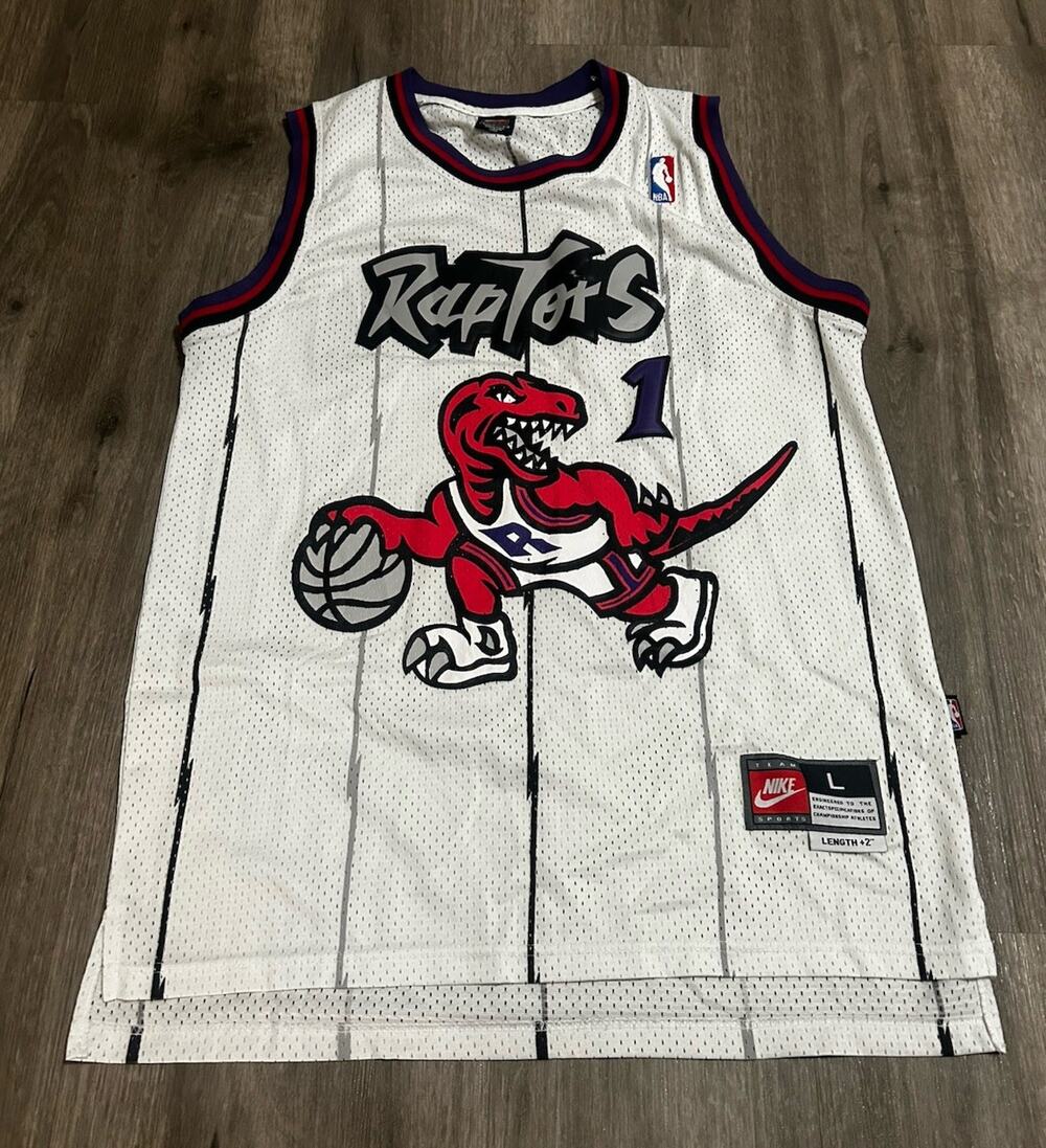 Nike Team Tracy McGrady Jersey Toronto Raptors Vintage Embroidered Size L